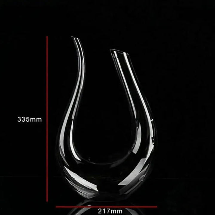 Crystal Wine Decanter - 1500ml U - shaped Glass Carafe for Elegant Pouring - JayJay Co.