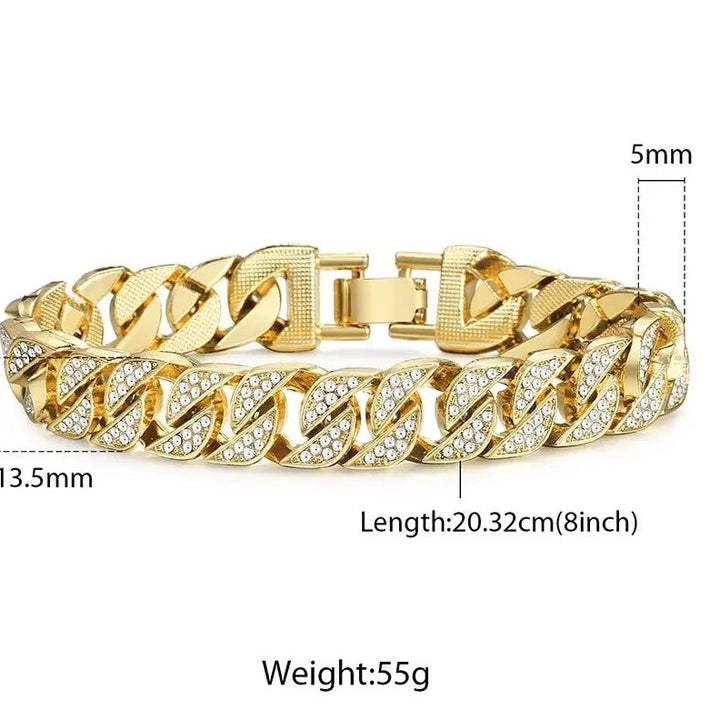 EILIECK Miami Gold Curb Bracelet for Effortless Elegance and Timeless Style - JayJay Co.