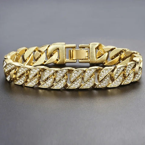 EILIECK Miami Gold Curb Bracelet for Effortless Elegance and Timeless Style - JayJay Co.