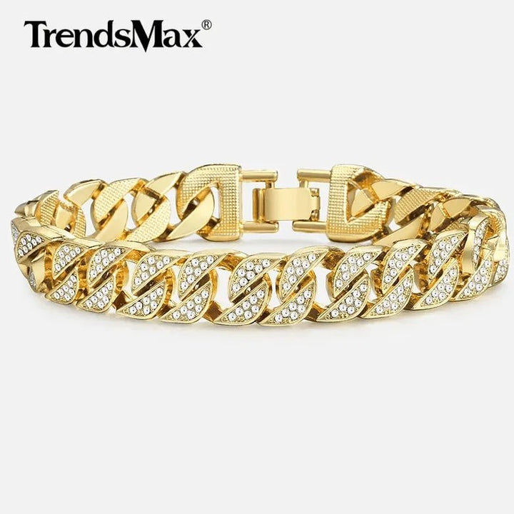 EILIECK Miami Gold Curb Bracelet for Effortless Elegance and Timeless Style - JayJay Co.