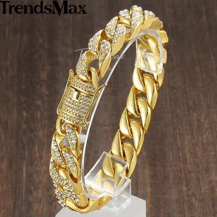 EILIECK Miami Gold Curb Bracelet for Effortless Elegance and Timeless Style - JayJay Co.