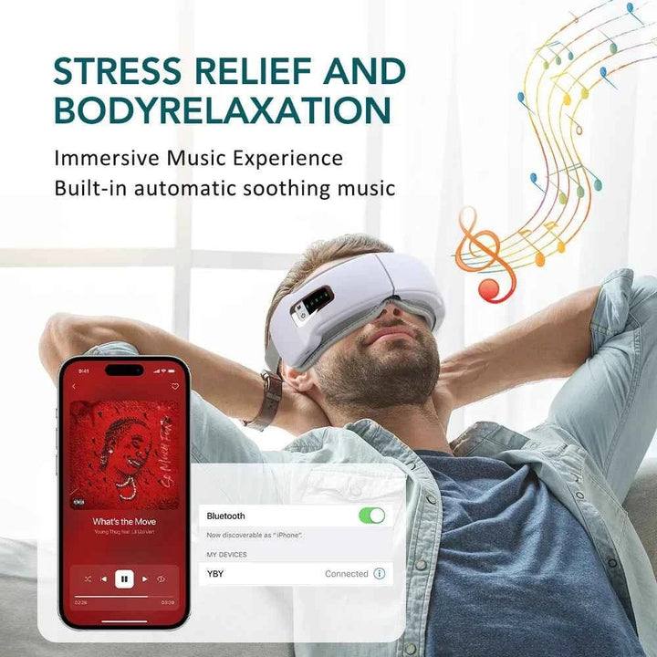 Heated Eye Massager with Vibration & Bluetooth - JayJay Co.