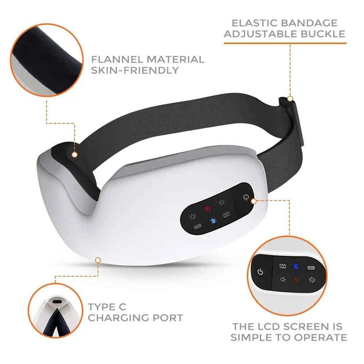 Heated Eye Massager with Vibration & Bluetooth - JayJay Co.