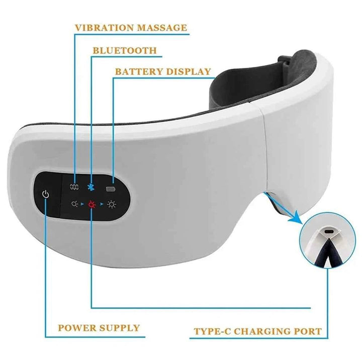 Heated Eye Massager with Vibration & Bluetooth - JayJay Co.
