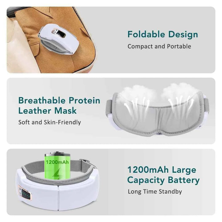 Heated Eye Massager with Vibration & Bluetooth - JayJay Co.