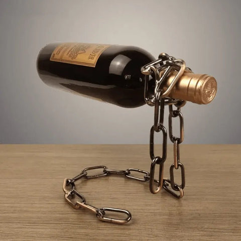 Magic Iron Chain Wine Holder - Unique and Artistic Wine Bottle Stand - JayJay Co.