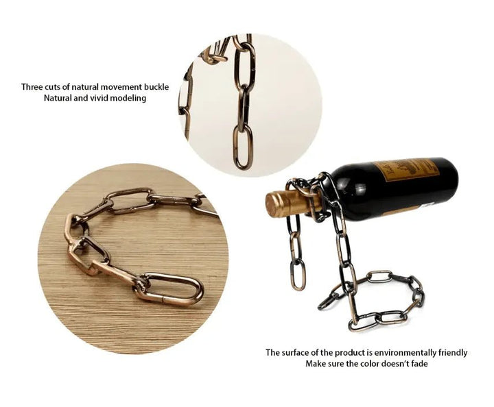 Magic Iron Chain Wine Holder - Unique and Artistic Wine Bottle Stand - JayJay Co.