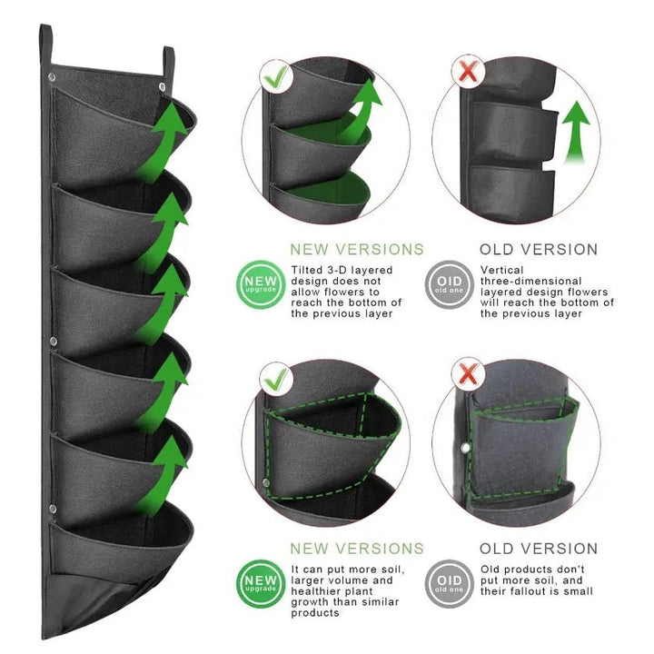 Vertical Hanging Garden Pots for Space - Saving Flower Display - JayJay Co.